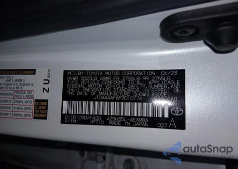 2023 Toyota Crown Xle from USA, damaged, VIN JTDAAAAF6P3010776